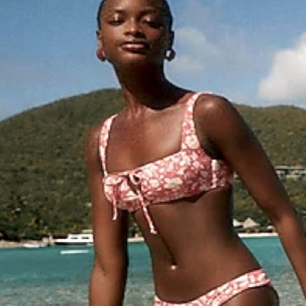 JCrew Swim Tie Front Square Neck Bikini Top Sz XS - Picture 14 of 14